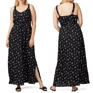 JUNAROSE Black Polka Dot Maxi